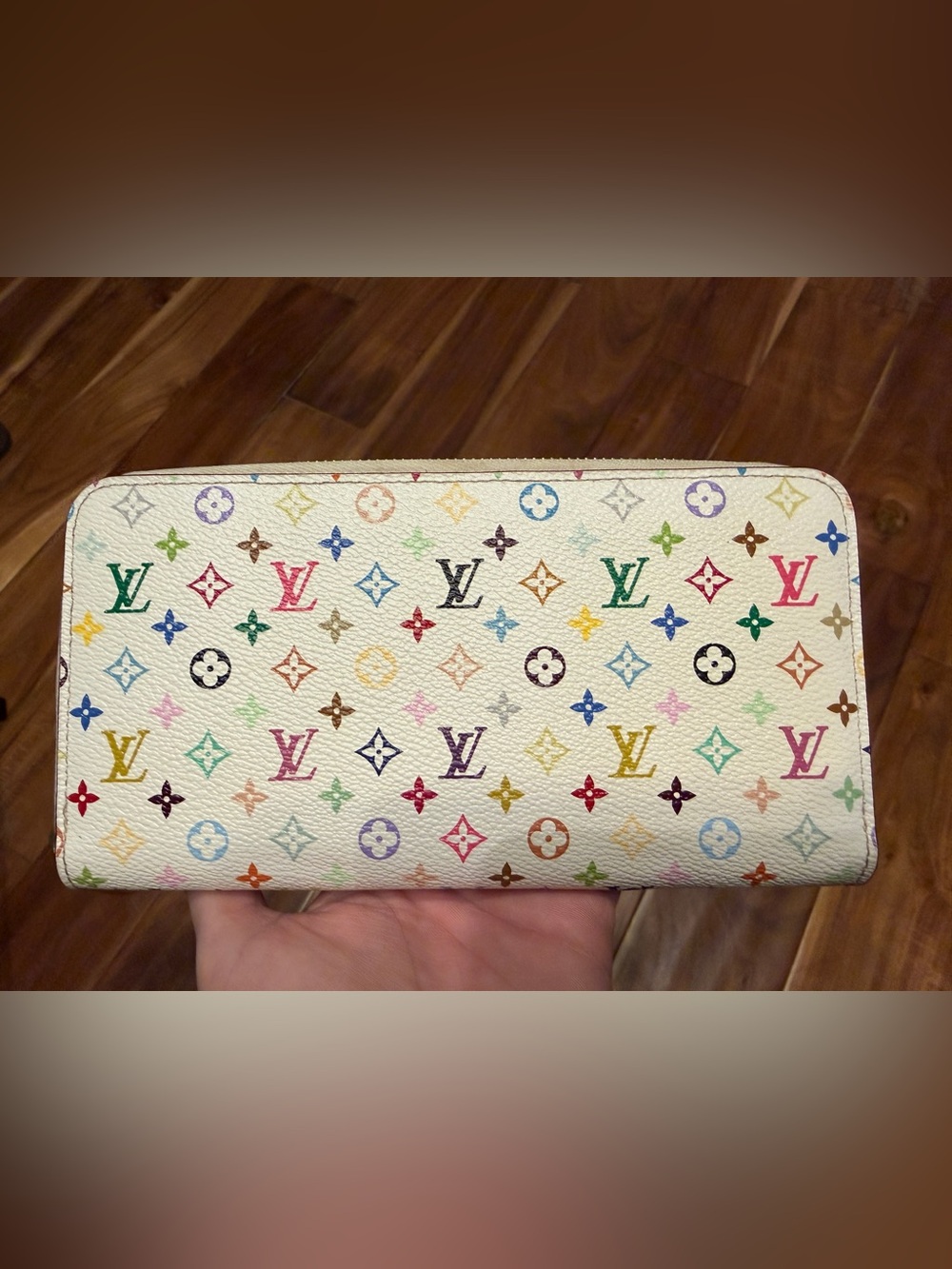 2014 Louis Vuitton Mulicolor Murakami Zippy Wallet